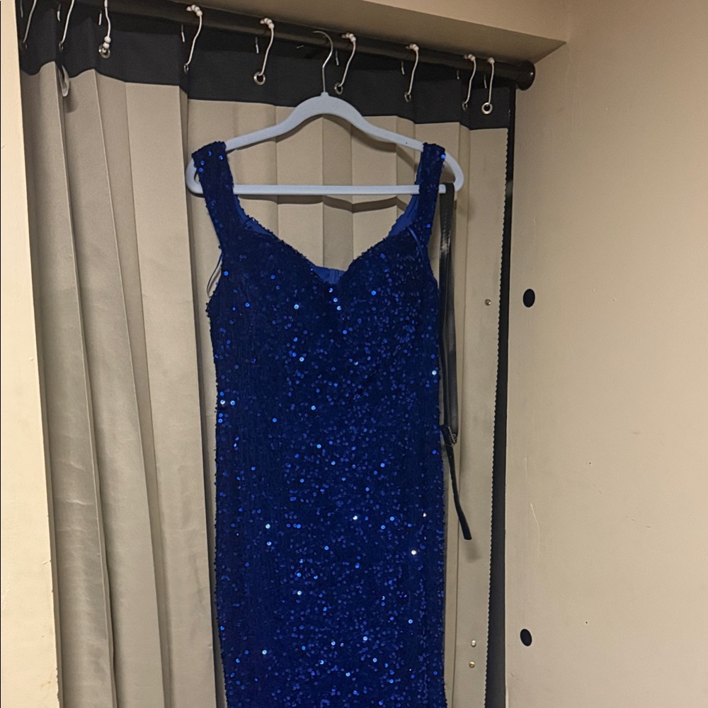 Fashion Nova Alora Sequin Maxi Gown - Royal